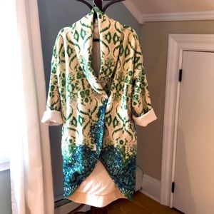 Moth stunning 100 % Wool Coat/Wrap large